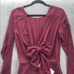 Burgundy fall dress